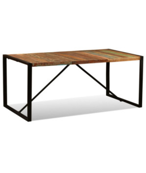 Masă de bucătărie, 180 cm, lemn reciclat, cu aspect industrial