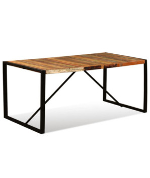 Masă de bucătărie, 180 cm, lemn reciclat, cu aspect industrial