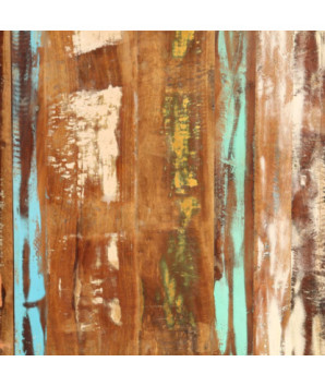 Masă de bucătărie, 200 x 100 x 75 cm, lemn reciclat, cu aspect retro - WOODBB499