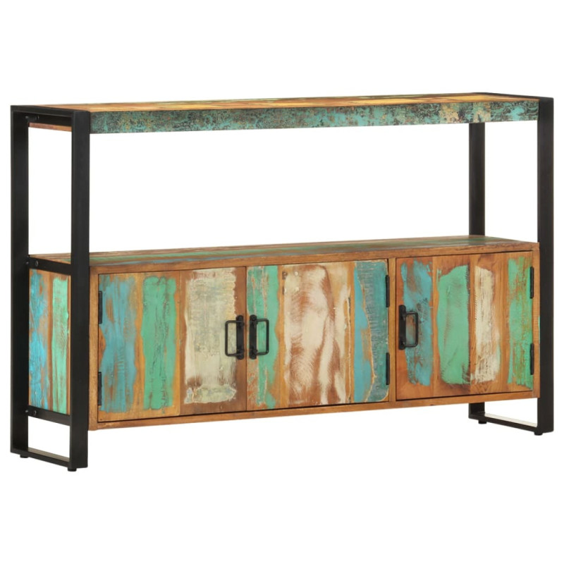 Servantă, 120 x 30 x 75 cm, lemn reciclat, cu aspect vintage - WOODBB508