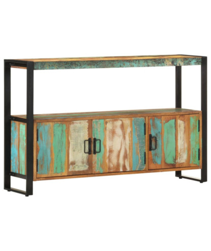 Servantă, 120 x 30 x 75 cm, lemn reciclat, cu aspect vintage - WOODBB508