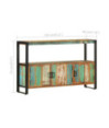 Servantă, 120 x 30 x 75 cm, lemn reciclat, cu aspect vintage - WOODBB508