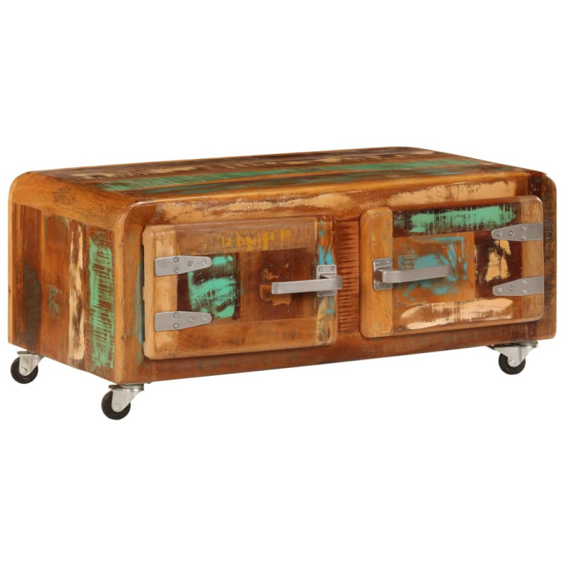 Măsuță de cafea, 85 x 55 x 40 cm, lemn reciclat - WOODBB509