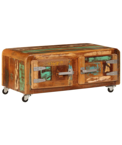 Măsuță de cafea, 85 x 55 x 40 cm, lemn reciclat - WOODBB509