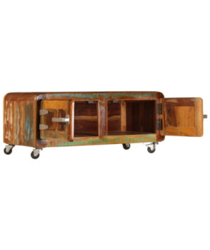 Măsuță de cafea, 85 x 55 x 40 cm, lemn reciclat - WOODBB509