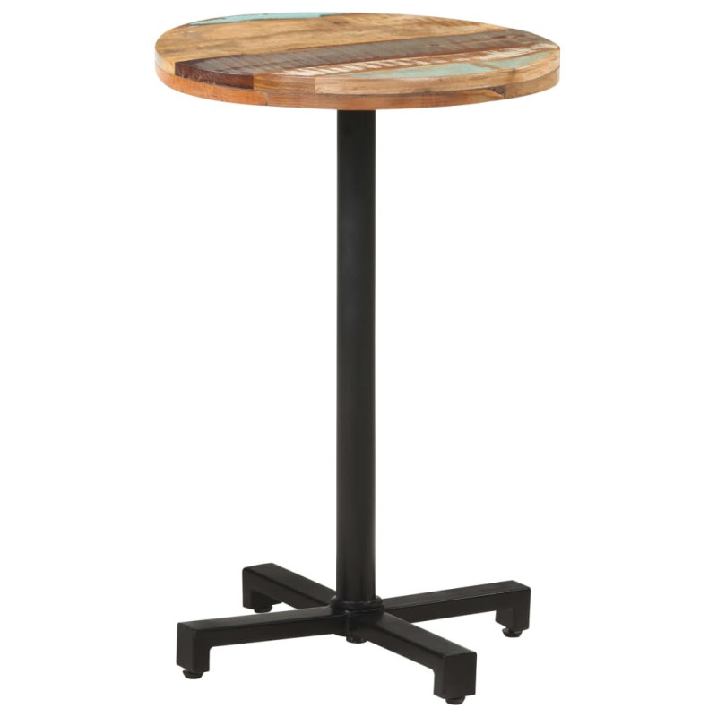 Masă de bistro, Ø50x75 cm, lemn reciclat, rotundă - WOODBB512 Masă de bistro, Ø50x75 cm, lemn reciclat, rotundă - WOODBB512