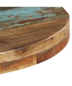 Masă de bistro, Ø50x75 cm, lemn reciclat, rotundă - WOODBB512