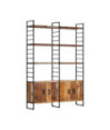 Bibliotecă aspect industrial, din lemn masiv reciclat, cu 6 rafturi și 4 dulapuri, 124 x 30 x 180 cm, handmade Bibliotecă aspect industrial, din lemn masiv reciclat, cu 6 rafturi și 4 dulapuri, 124 x 30 x 180 cm, handmade