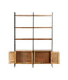 Bibliotecă aspect industrial, din lemn masiv reciclat, cu 6 rafturi și 4 dulapuri, 124 x 30 x 180 cm, handmade Bibliotecă aspect industrial, din lemn masiv reciclat, cu 6 rafturi și 4 dulapuri, 124 x 30 x 180 cm, handmade