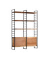 Bibliotecă aspect industrial, din lemn masiv reciclat, cu 6 rafturi și 4 dulapuri, 124 x 30 x 180 cm, handmade Bibliotecă aspect industrial, din lemn masiv reciclat, cu 6 rafturi și 4 dulapuri, 124 x 30 x 180 cm, handmade