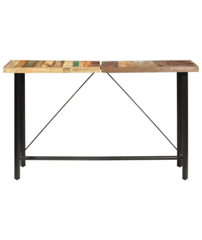 Masă bar din lemn masiv reciclat, dreptunghiulară, 180 x 70 x 107 cm