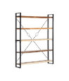 Bibliotecă cu 5 rafturi, 140 x 30 x 180 cm, lemn reciclat, cu aspect industrial - WOODBB524 Bibliotecă cu 5 rafturi, 140 x 30 x 180 cm, lemn reciclat, cu aspect industrial - WOODBB524