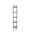Bibliotecă cu 5 rafturi, 140 x 30 x 180 cm, lemn reciclat, cu aspect industrial - WOODBB524 Bibliotecă cu 5 rafturi, 140 x 30 x 180 cm, lemn reciclat, cu aspect industrial - WOODBB524