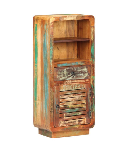 Dulap înalt, 45 x 32 x 110 cm, lemn reciclat, cu aspect vintage - WOODBB528