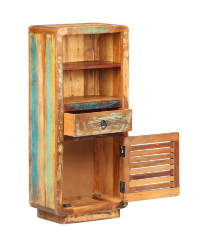 Dulap înalt, 45 x 32 x 110 cm, lemn reciclat, cu aspect vintage - WOODBB528