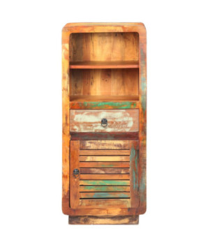 Dulap înalt, 45 x 32 x 110 cm, lemn reciclat, cu aspect vintage - WOODBB528