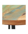 Masă rotundă de bucătărie pentru 2 persoane, aspect industrial, din lemn masiv reciclat, 80 x 75 cm Masă rotundă de bucătărie pentru 2 persoane, aspect industrial, din lemn masiv reciclat, 80 x 75 cm