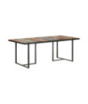 Masă de bucătărie, 200 cm, lemn reciclat, cu aspect industrial - WOODBB530