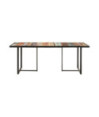 Masă de bucătărie, 200 cm, lemn reciclat, cu aspect industrial - WOODBB530