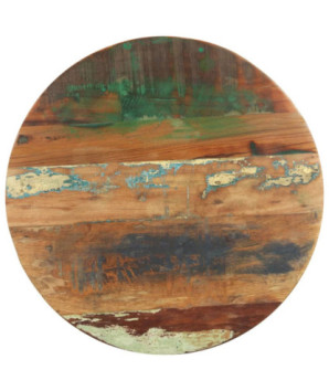 Masă laterală, 48x48x56 cm, lemn reciclat, cu aspect industrial - WOODBB531