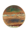 Masă laterală, 48x48x56 cm, lemn reciclat, cu aspect industrial - WOODBB531