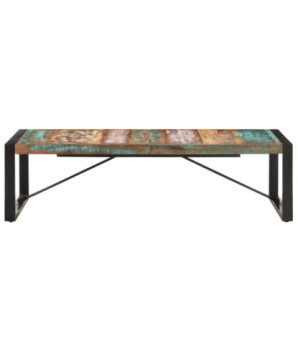 Măsuță de cafea, 140 x 70 x 40 cm, lemn reciclat, cu aspect industrial - WOODBB534
