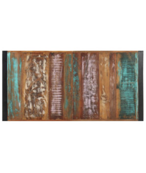 Măsuță de cafea, 140 x 70 x 40 cm, lemn reciclat, cu aspect industrial - WOODBB534