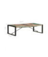 Măsuță de cafea, 140 x 70 x 40 cm, lemn reciclat, cu aspect industrial - WOODBB534