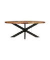Masă de bucătărie, 200x100x75 cm, lemn reciclat, ovală - WOODBB536 Masă de bucătărie, 200x100x75 cm, lemn reciclat, ovală - WOODBB536