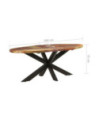 Masă de bucătărie, 200x100x75 cm, lemn reciclat, ovală - WOODBB536 Masă de bucătărie, 200x100x75 cm, lemn reciclat, ovală - WOODBB536