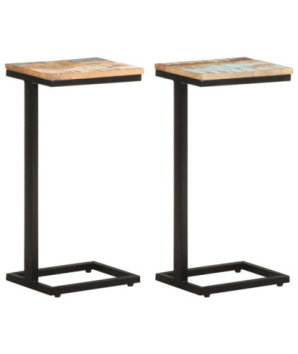 Mese laterale, 2 buc., 31,5x24,5x64,5 cm, lemn reciclat - WOODBB537