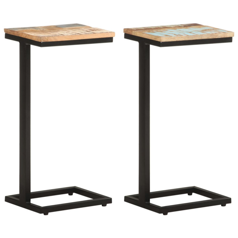 Mese laterale, 2 buc., 31,5x24,5x64,5 cm, lemn reciclat - WOODBB537 Mese laterale, 2 buc., 31,5x24,5x64,5 cm, lemn reciclat - WOODBB537