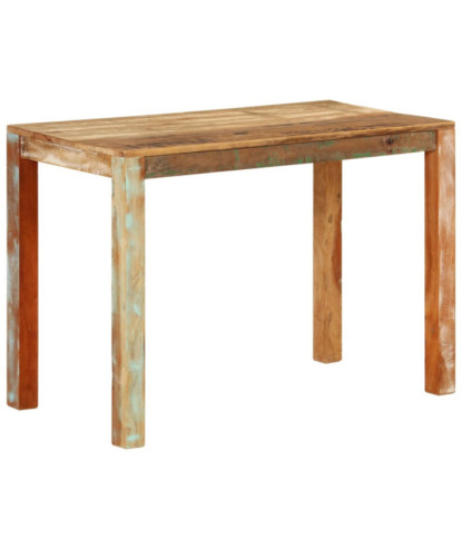 Masă de bucătărie pentru 4 persoane, aspect rustic, din lemn masiv reciclat, dreptunghiulară, 110x55x76 cm, handmade