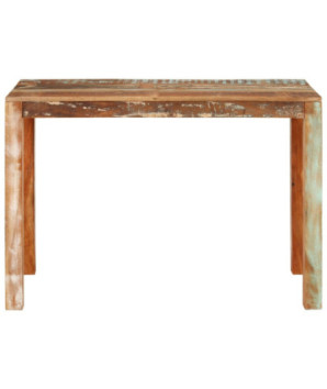 Masă de bucătărie pentru 4 persoane, aspect rustic, din lemn masiv reciclat, dreptunghiulară, 110x55x76 cm, handmade