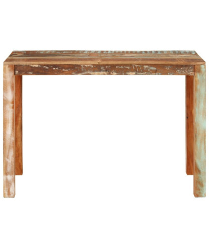 Masă de bucătărie pentru 4 persoane, aspect rustic, din lemn masiv reciclat, dreptunghiulară, 110x55x76 cm, handmade