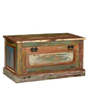 Bancă depozitare pantofi, lemn reciclat - WOODBB550