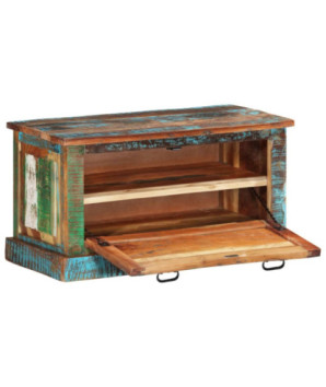 Bancă depozitare pantofi, lemn reciclat - WOODBB550