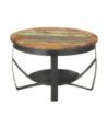 Măsuță cafea aspect industrial, din lemn masiv reciclat, rotundă, Ø68x43 cm, handmade Măsuță cafea aspect industrial, din lemn masiv reciclat, rotundă, Ø68x43 cm, handmade