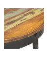 Măsuță cafea aspect industrial, din lemn masiv reciclat, rotundă, Ø68x43 cm, handmade Măsuță cafea aspect industrial, din lemn masiv reciclat, rotundă, Ø68x43 cm, handmade