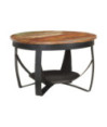 Măsuță cafea aspect industrial, din lemn masiv reciclat, rotundă, Ø68x43 cm, handmade Măsuță cafea aspect industrial, din lemn masiv reciclat, rotundă, Ø68x43 cm, handmade