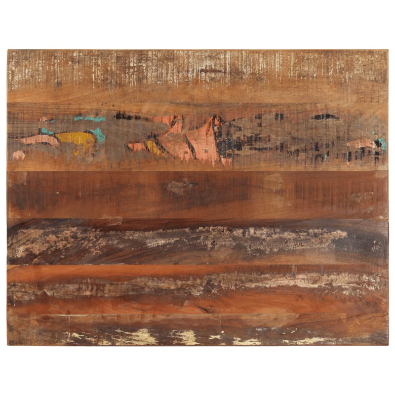 Blat masă rustic din lemn masiv reciclat, dreptunghiulară, 90 x 70 cm, handmade