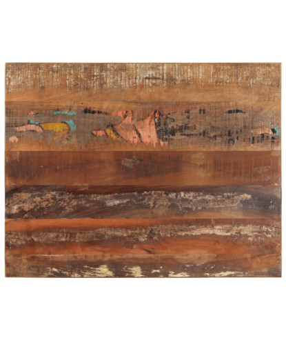 Blat masă rustic din lemn masiv reciclat, dreptunghiulară, 90 x 70 cm, handmade