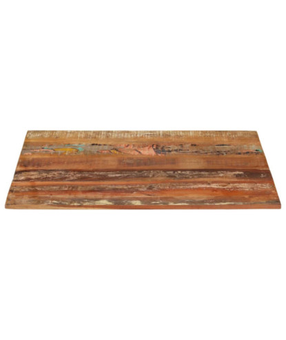 Blat masă rustic din lemn masiv reciclat, dreptunghiulară, 90 x 70 cm, handmade