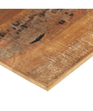 Blat masă rustic din lemn masiv reciclat, dreptunghiulară, 90 x 70 cm, handmade