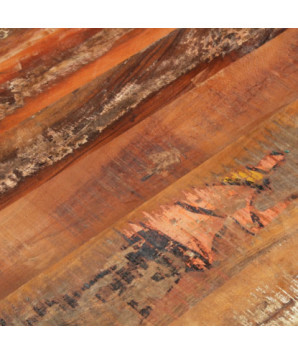 Blat masă rustic din lemn masiv reciclat, dreptunghiulară, 90 x 70 cm, handmade