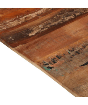 Blat masă rustic din lemn masiv reciclat, dreptunghiulară, 90 x 70 cm, handmade