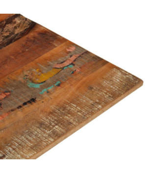 Blat masă rustic din lemn masiv reciclat, dreptunghiulară, 90 x 70 cm, handmade