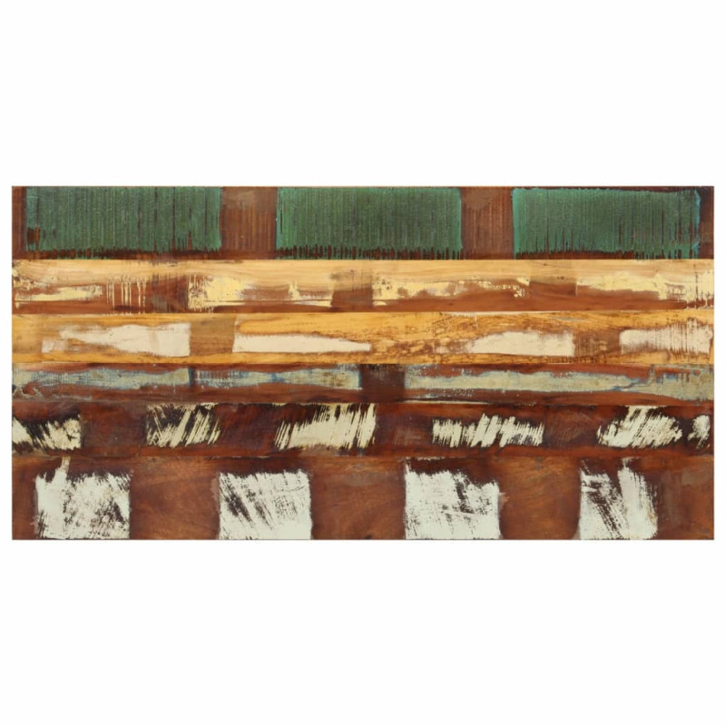 Blat masă cu aspect rustic din lemn masiv reciclat, dreptunghiulară, 120 x 60 cm, handmade