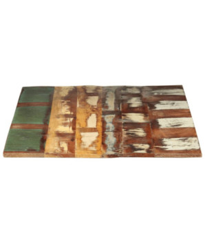 Blat masă cu aspect rustic din lemn masiv reciclat, dreptunghiulară, 120 x 60 cm, handmade