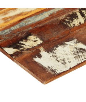 Blat masă cu aspect rustic din lemn masiv reciclat, dreptunghiulară, 120 x 60 cm, handmade
